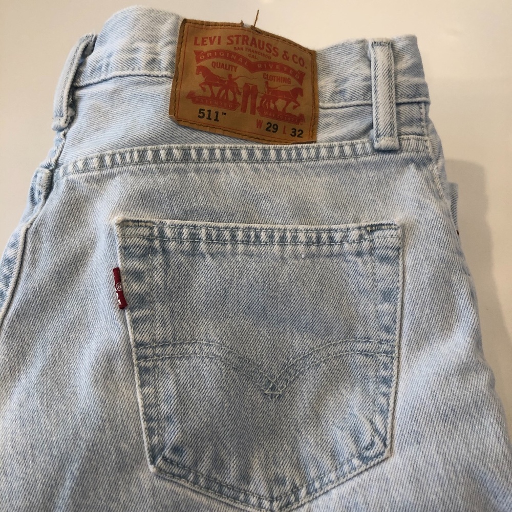 Vintage Levis 511 -  29 W x 32 L  Bleach wash